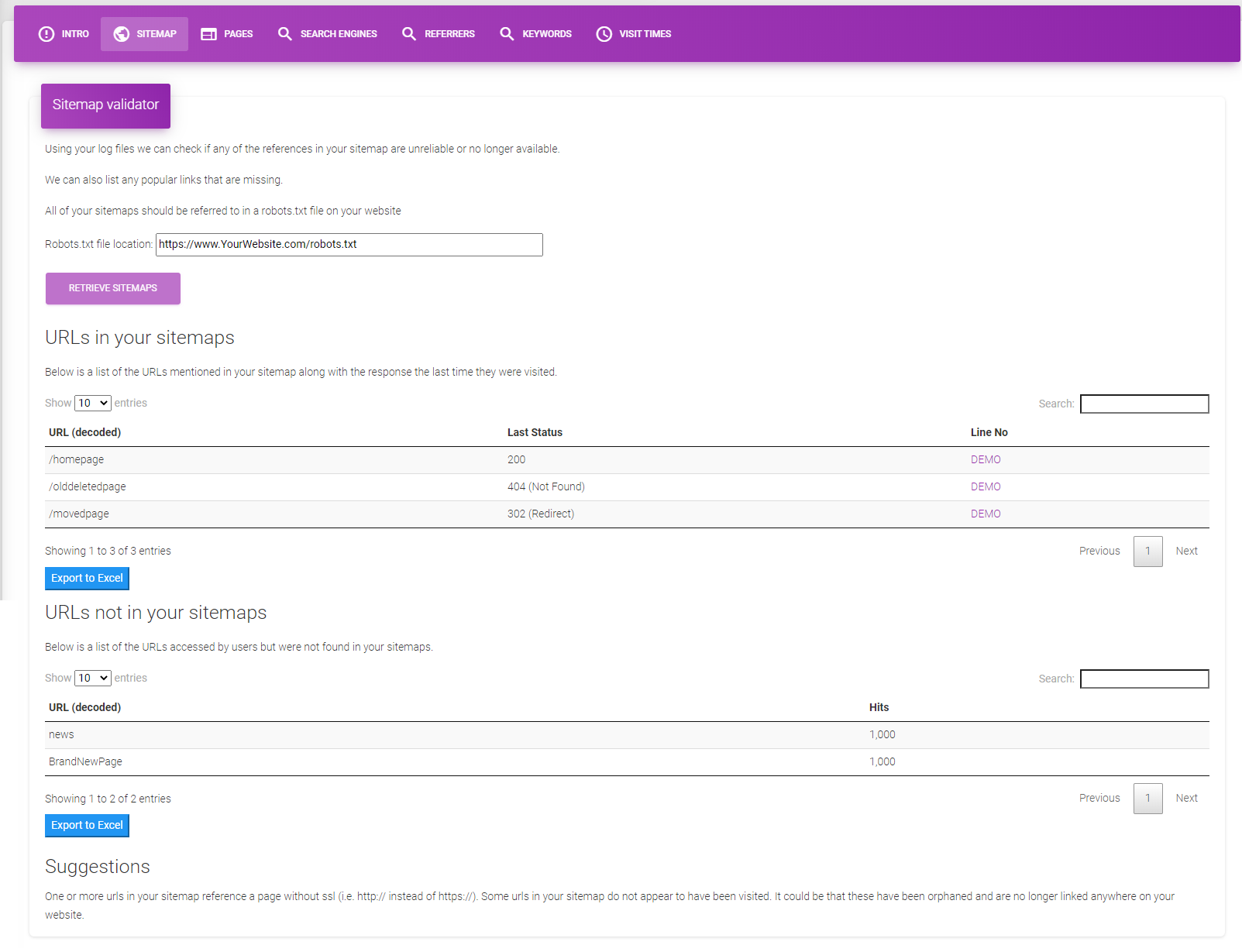 Sitemap Validation